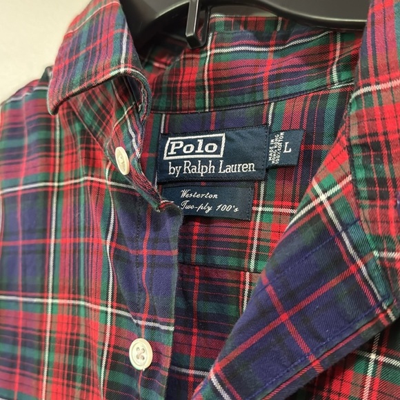Polo Ralph Lauren Westerton Plaid Button down L - Picture 3 of 6